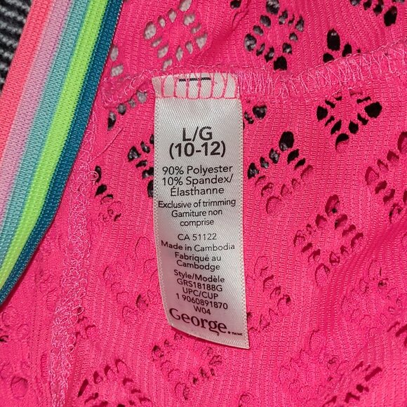 L | George | Open-Knit Racerback Tank Top - Picture 4 of 4